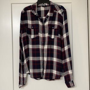 Paige plaid very soft button down top